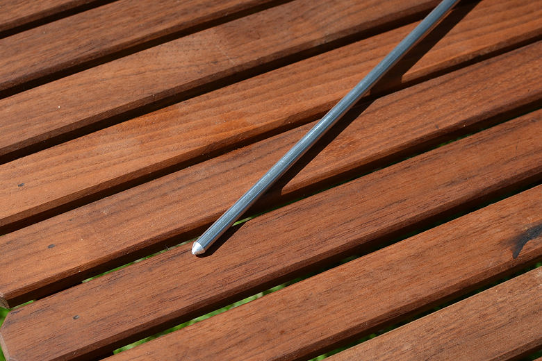 アルミ棒の先端アップ