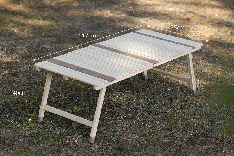 ウッドテーブル KUROSON400-Fのサイズ