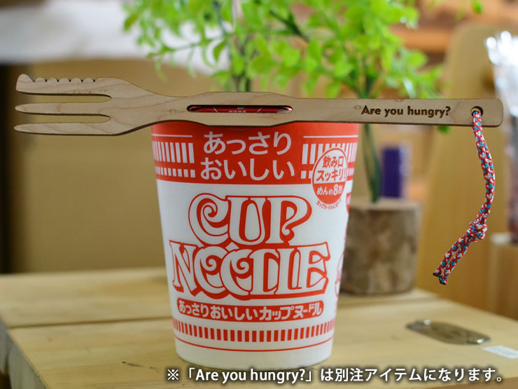 カップ麺　カップラーメン　カップヌードル　ストッパー　木製　ウッド　フォーク　フチ子　ふちこさん　
