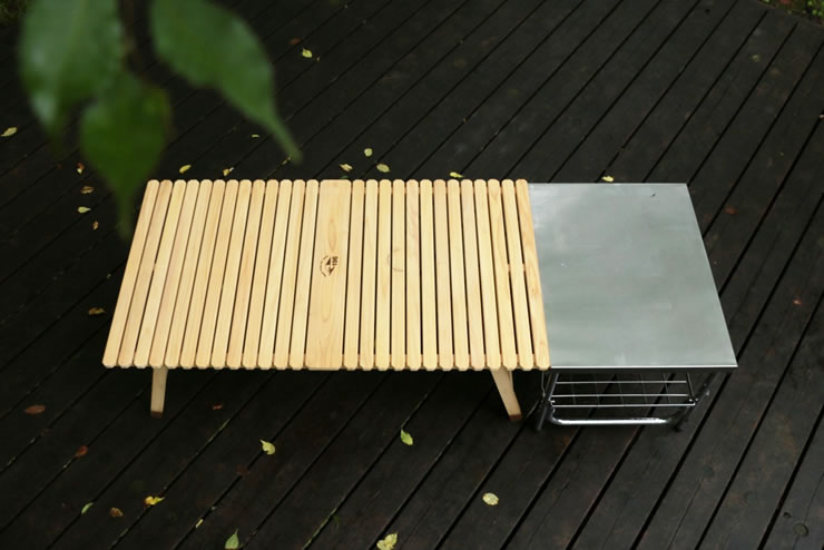 ウッドテーブル キャンプ テーブル 木製