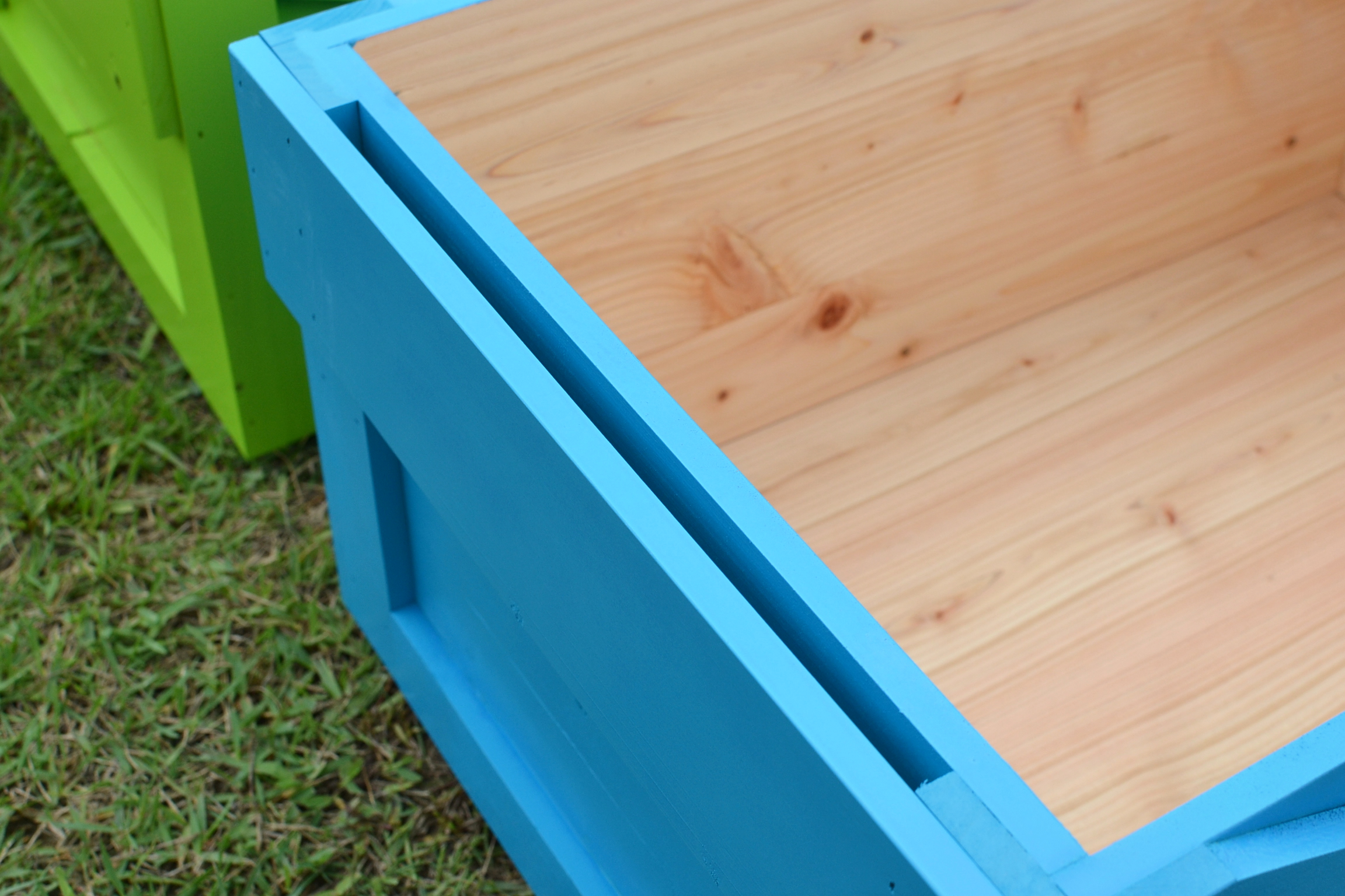 ウッドボックス　木箱　カラー　色　カラフル　スタック　アウトドア　キャンプ